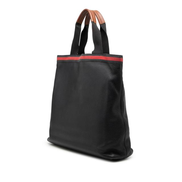 グッチ トートバッグ ハンドバッグ 281899 ネイビー ブラウン レザー キャンバス レディース GUCCI 【中古】_1