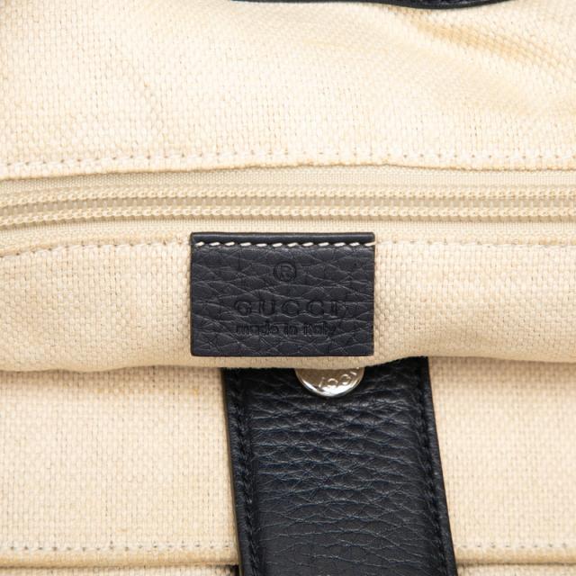 グッチ トートバッグ ハンドバッグ 281899 ネイビー ブラウン レザー キャンバス レディース GUCCI 【中古】_4