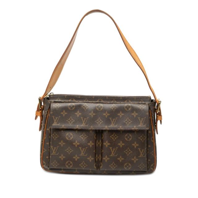 ルイ ヴィトン モノグラム ヴィバシテGM ショルダーバッグ ワンショルダー M51163 ブラウン PVC レザー LOUIS VUITTON 【中古】