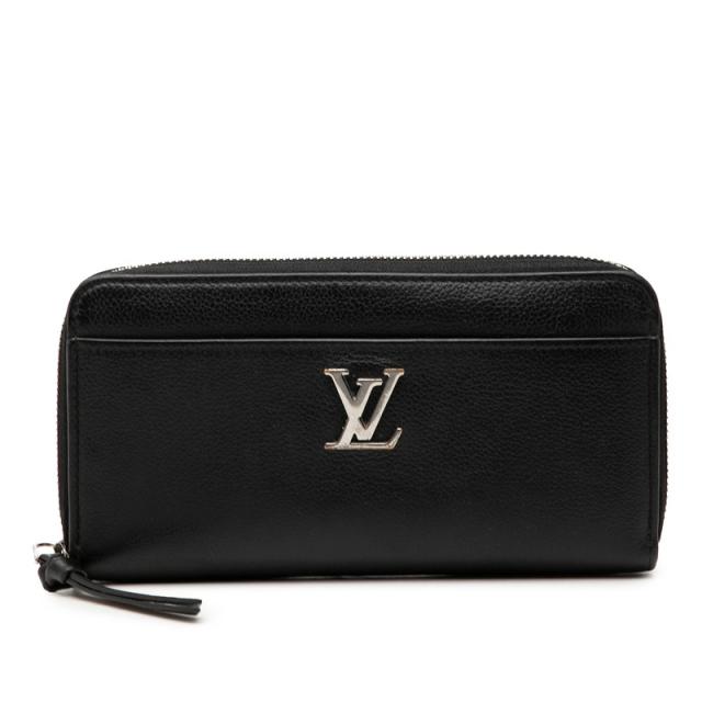 ルイ ヴィトン ジッピー ロックミー ラウンドファスナー 長財布 M62622 ノワール ブラック レザー レディース LOUIS VUITTON 【中古】