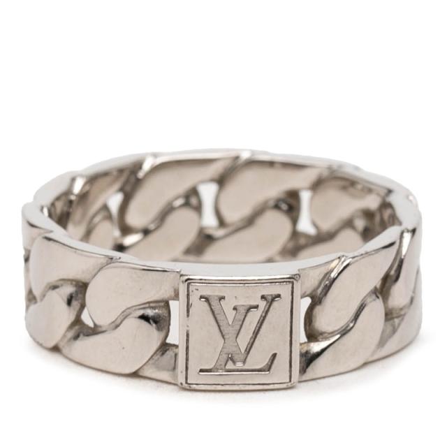 ルイ ヴィトン モザイク チェーン リング 指輪 #L M1533L シルバー メタル メンズ LOUIS VUITTON 【中古】
