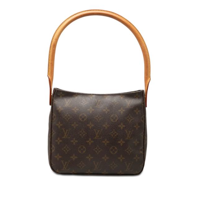 ルイ ヴィトン モノグラム ルーピングMM 一ショルダーバッグ ハンドバック M51146 赤銅色 PVC なめし革 LOUIS VUITTON 【中古】