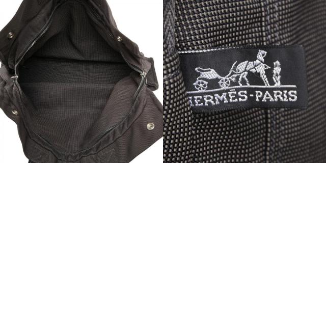 エルメス エールライン トートMM ハンドバッグ トートバッグ グレー キャンバス レディース HERMES 【中古】_9