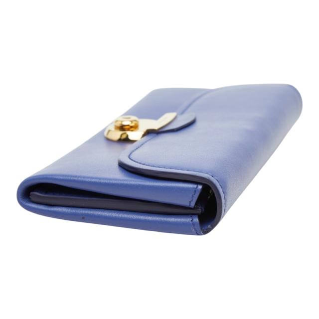 サルヴァトーレフェラガモ 長財布 KB-22C224 ライトブルー レザー レディース Salvatore Ferragamo 【中古】_6