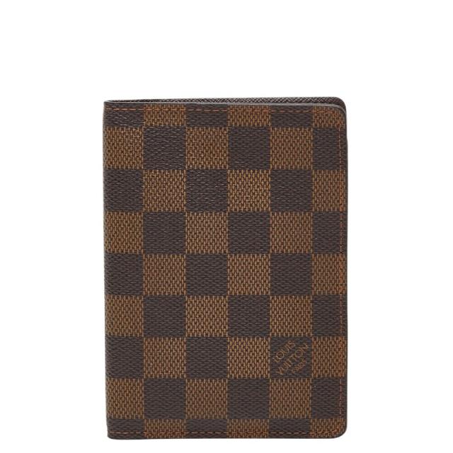 ルイ ヴィトン ダミエ クーヴェルテュール パスポール パスポートケース N60189 ブラウン PVC レザー レディース LOUIS VUITTON 【中古】