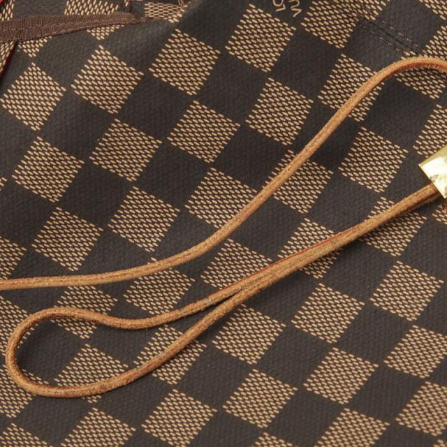 ルイ ヴィトン ダミエ つば広 ハット 日除け サイズS レッド ブラウン コットン レディース LOUIS VUITTON 【中古】_3