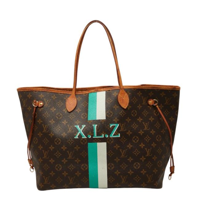 ルイ ヴィトン モノグラム マイLV ヘリテージ ネヴァーフルGM トートバッグ ショルダーバッグ ブラウン PVC LOUIS VUITTON 【中古】