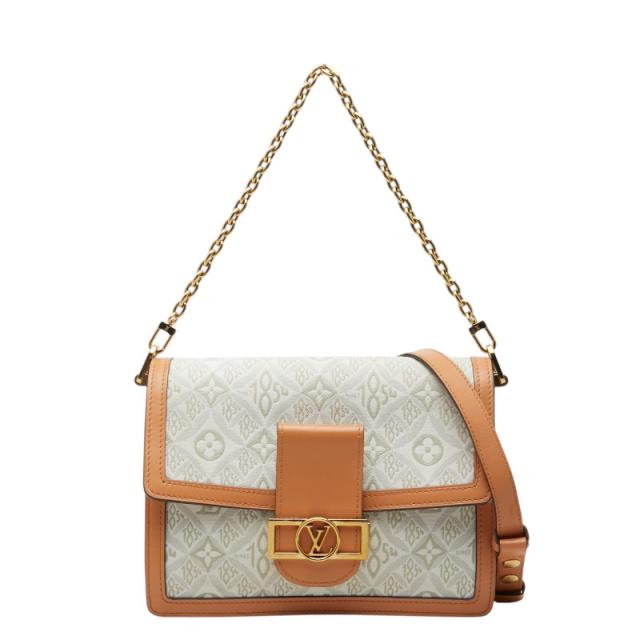 ルイ ヴィトン シンス 1854 ドーフィーヌ MM チェーン ハンドバッグ ショルダーバッグ 2WAY M59483 ホワイト LOUIS VUITTON 【中古】