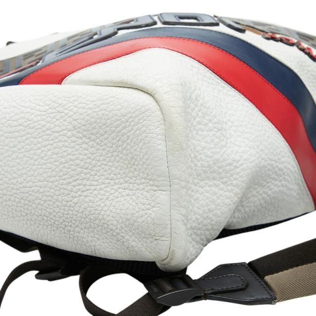 フェンディ × FILA フェンディマニア ズッカ リュック バックパック ホワイト マルチカラー レザー レディース FENDI 【中古】_3