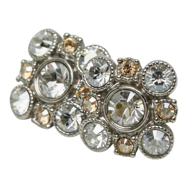 シャネル スタッドピアス A13V シルバー メタル ビジュー レディース CHANEL 【中古】