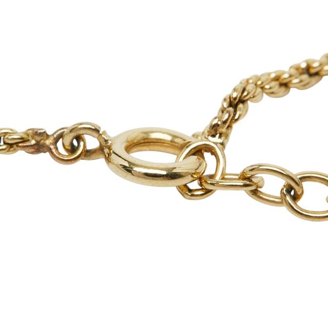 ディオール ロゴ ネックレス ゴールド メッキ ラインストーン レディース Dior 【中古】_4