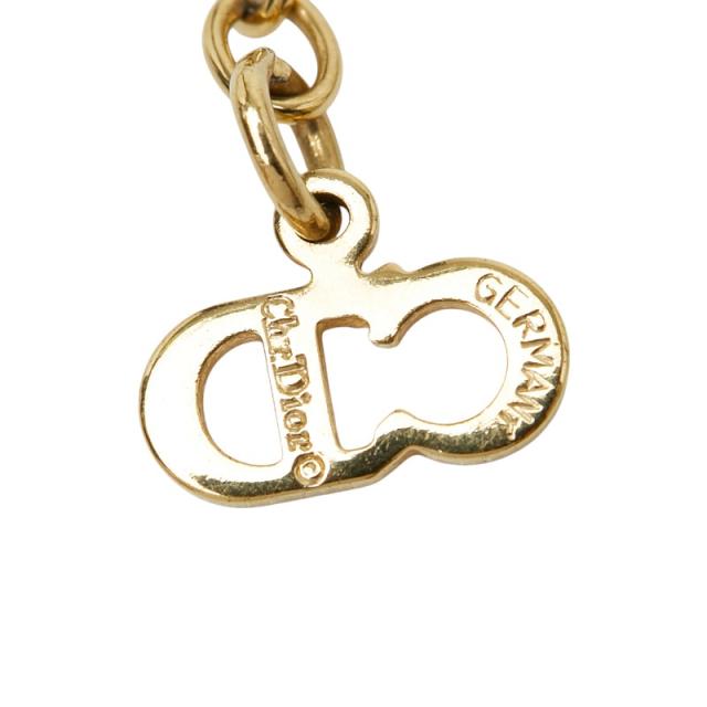 ディオール ロゴ ネックレス ゴールド メッキ ラインストーン レディース Dior 【中古】_5
