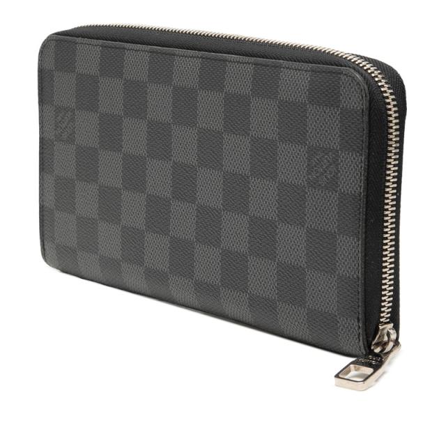 ルイ ヴィトン ダミエ グラフィット ジッピーオーガナイザー ラウンドファスナー 長財布 N63077 ブラック PVC LOUIS VUITTON 【中古】_1
