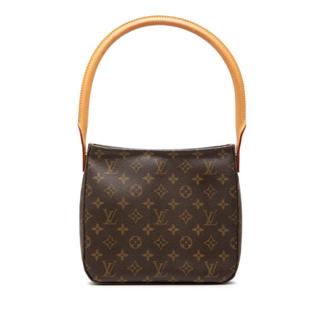 ルイ ヴィトン モノグラム ルーピングMM ショルダーバッグ ハンドバッグ M51146 ブラウン PVC レザー レディース LOUIS VUITTON 【中古】