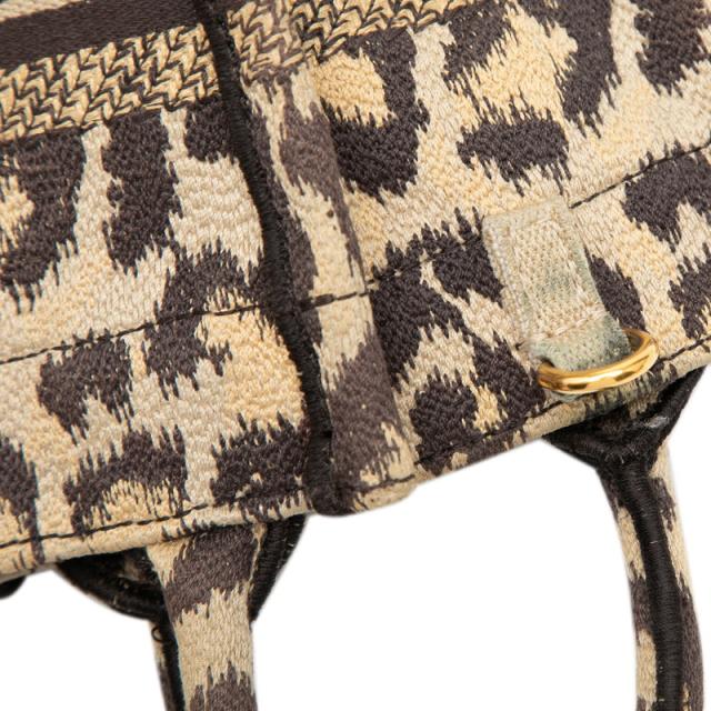 ディオール レオパード ブックトート バーティカルバッグ ミニ ハンドバッグ ショルダーバッグ 2WAY ベージュ キャンバス Dior 【中古】_5