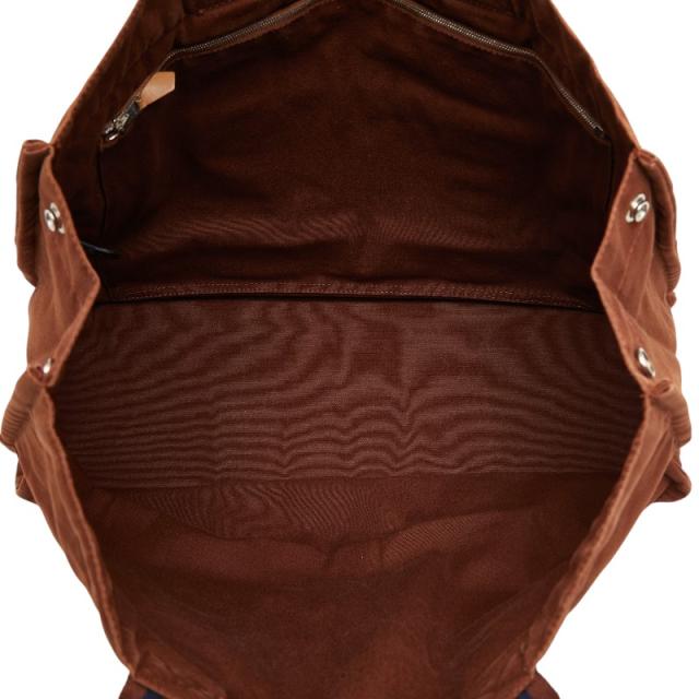 エルメス フールトゥGM ハンドバッグ トートバッグ ブラウン ネイビー キャンバス レディース HERMES 【中古】_7