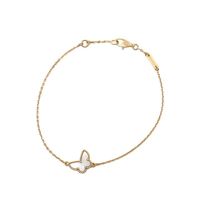 ヴァンクリーフ＆アーペル スウィート パピヨン ブレスレット  VCARF69300 K18YG Au750 マザーオブパール Van Cleef &amp; Arpels 【中古】