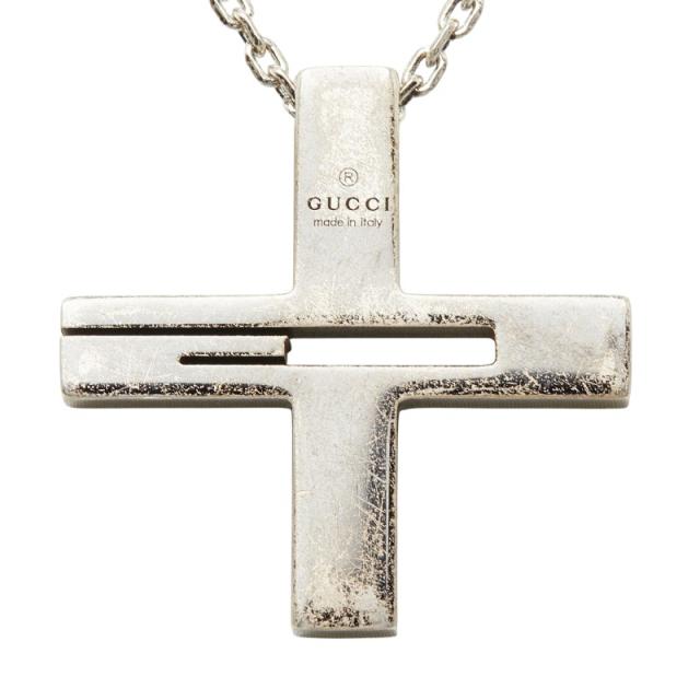 グッチ カットアウトG クロス ペンダント ネックレス SV925 シルバー レディース GUCCI 【中古】_2