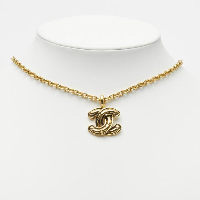 シャネル ココマーク マトラッセ チェーン ペンダント ネックレス ゴールド メッキ レディース CHANEL 【中古】_6