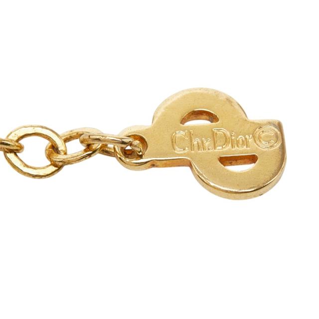 ディオール CDロゴ ペンダント ネックレス ゴールド メッキ ラインストーン レディース Dior 【中古】_5