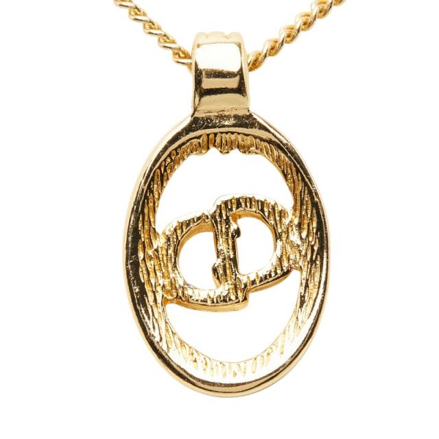 ディオール CDロゴ ペンダント ネックレス ゴールド メッキ GP レディース Dior 【中古】_2