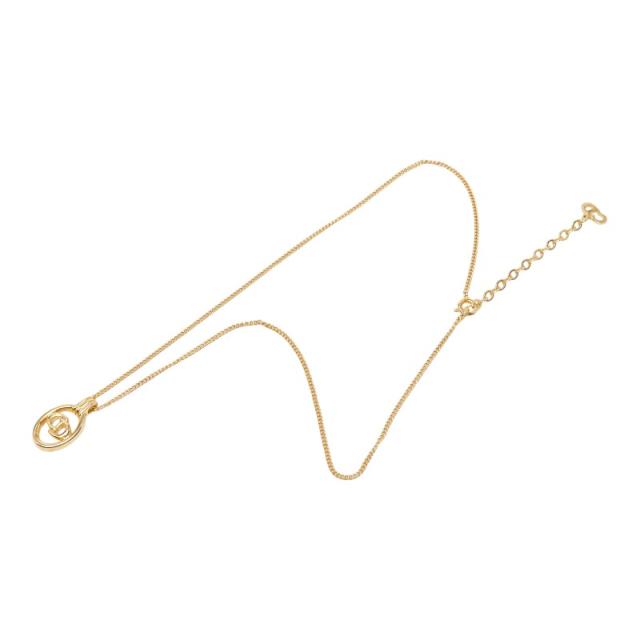 ディオール CDロゴ ペンダント ネックレス ゴールド メッキ GP レディース Dior 【中古】_3