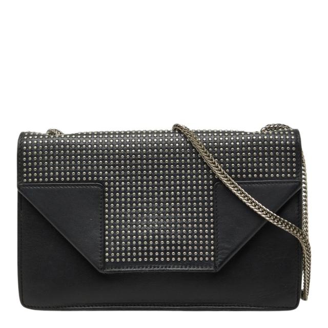サンローラン ベティ スタッズ チェーンショルダ—バッグ 315681 ブラック レザー レディース SAINT LAURENT 【中古】