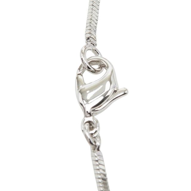 ディオール トロッター ナンバー2 ネックレス シルバー ボルドー ホワイト メタル レディース Dior 【中古】_2