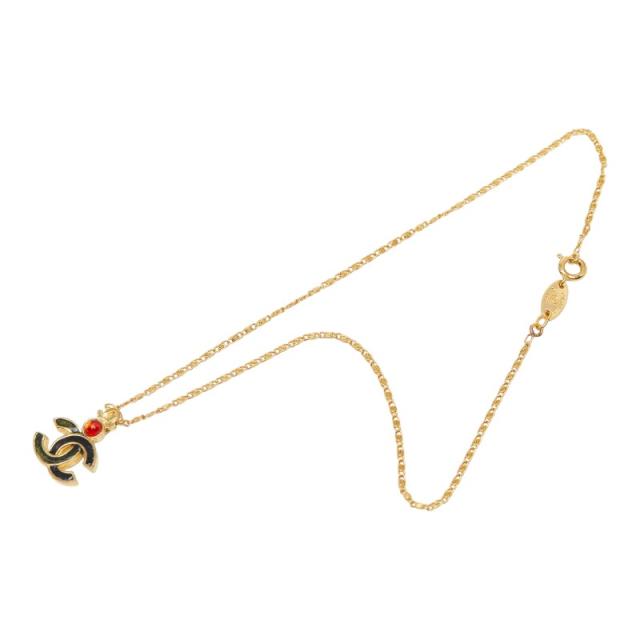 シャネル ココマーク グリポア デポーズ ネックレス ゴールド ブラック メッキ レディース CHANEL 【中古】_3