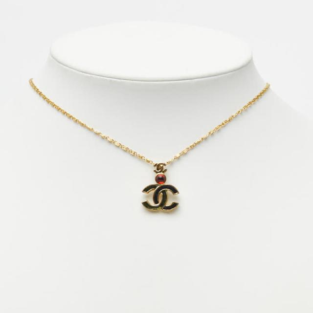 シャネル ココマーク グリポア デポーズ ネックレス ゴールド ブラック メッキ レディース CHANEL 【中古】_6