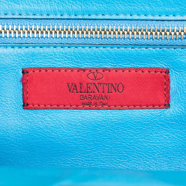 ヴァレンティノ ロックスタッズ ハンドバッグ ショルダーバッグ 2WAY ライトブルー レザー レディース VALENTINO 【中古】_4