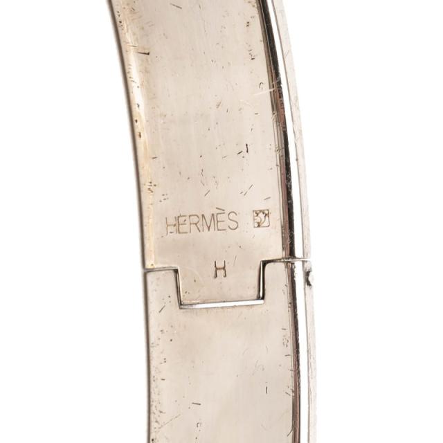 エルメス クリックH TGM Hロゴ エナメルブレスレット バングル ブラック シルバー メタル レディース HERMES 【中古】_3