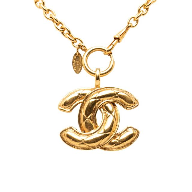 シャネル マトラッセ ココマーク 首飾り ゴールド メッキ レディース CHANEL 【中古】