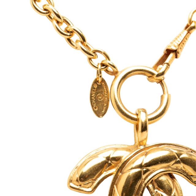 シャネル マトラッセ ココマーク 首飾り ゴールド メッキ レディース CHANEL 【中古】