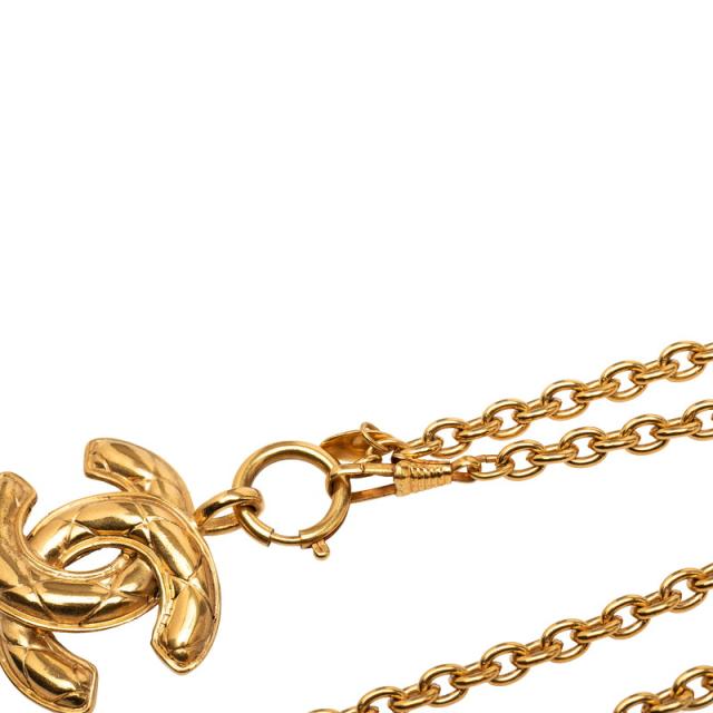 シャネル マトラッセ ココマーク 首飾り ゴールド メッキ レディース CHANEL 【中古】