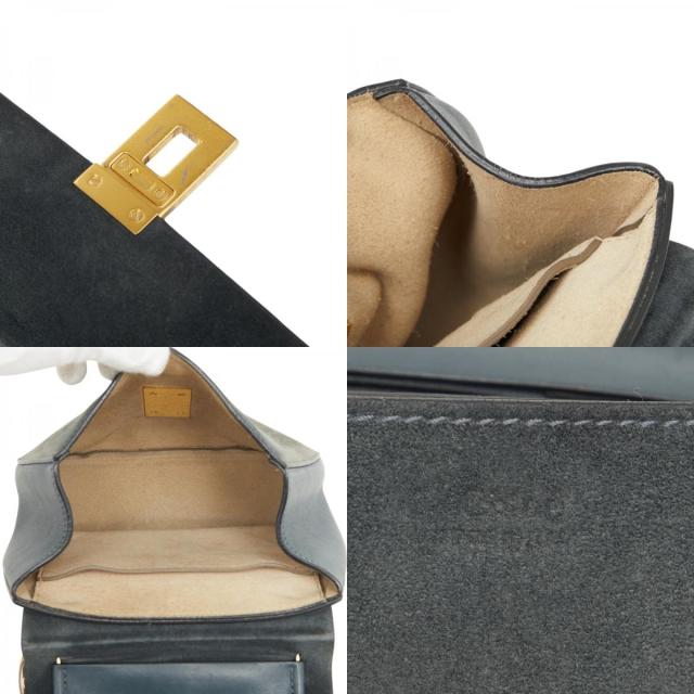 クロエ ドリュー ショルダーバッグ グレー スウェード レザー レディース Chloe 【中古】_8