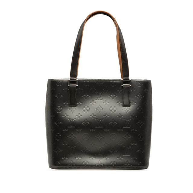ルイ ヴィトン モノグラム マット ストックトン トートバッグ ショルダーバッグ M55112 ノワール ブラック LOUIS VUITTON 【中古】