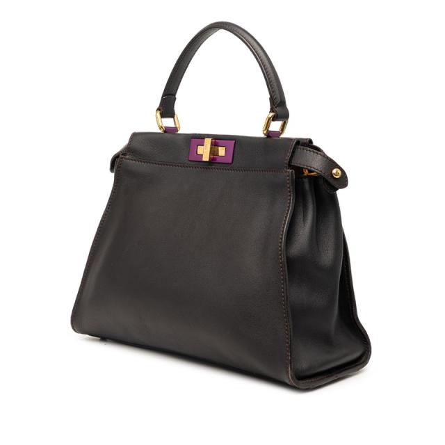 フェンディ ピーカブー レギュラー ハンドバッグ 8BN290 ブラウン レザー レディース FENDI 【中古】_1