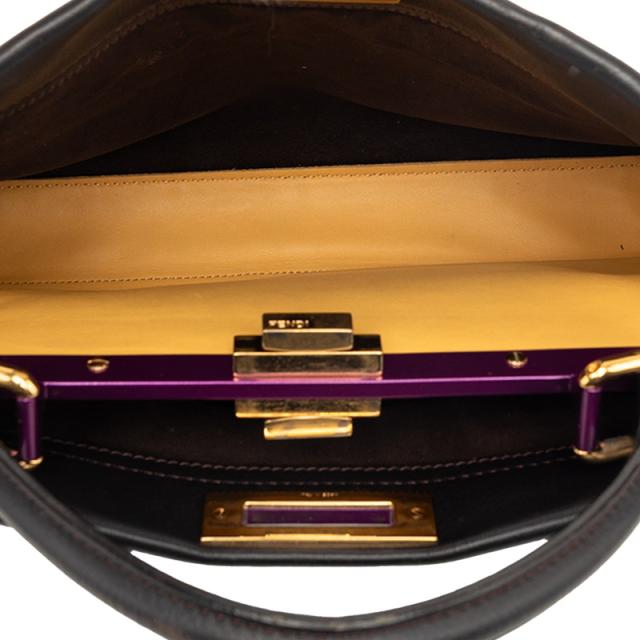 フェンディ ピーカブー レギュラー ハンドバッグ 8BN290 ブラウン レザー レディース FENDI 【中古】_4