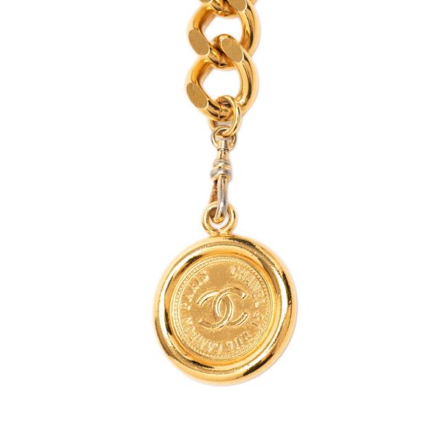 シャネル ココマーク 31 RUE CAMBON ル カンボン ロゴプレート チェーンベルト ゴールド メッキ レディース CHANEL 【中古】_1