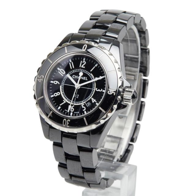 シャネル J12 腕時計 H0682 クオーツ ブラック文字盤 ステンレススチール セラミック レディース CHANEL 【中古】_1