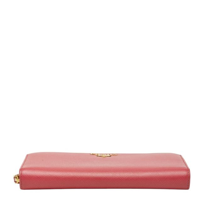 プラダ ラウンドファスナー 長財布 1ML506 ペオニア ピンク サフィアーノレザー レディース PRADA 【中古】_2