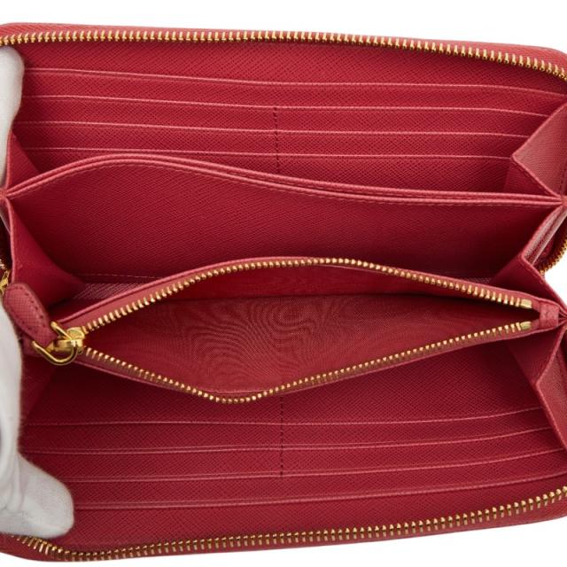 プラダ ラウンドファスナー 長財布 1ML506 ペオニア ピンク サフィアーノレザー レディース PRADA 【中古】_6