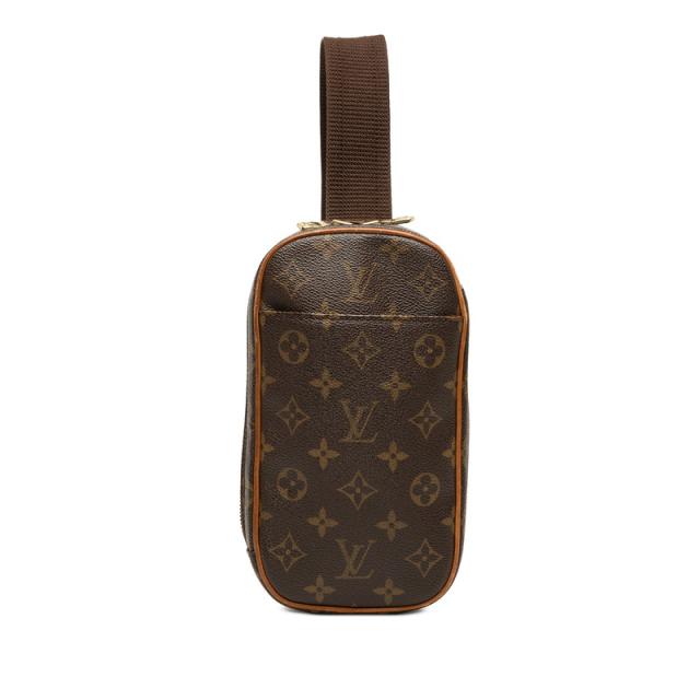 ルイ ヴィトン モノグラム ポシェット ガンジュ ボディバッグ ウエストバッグ M51870 ブラウン PVC レザー LOUIS VUITTON 【中古】