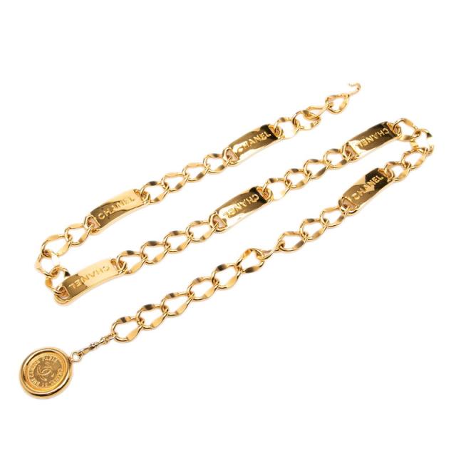 シャネル ココマーク 31 RUE CAMBON PARIS チェーン店胴締め ロゴタイプ本塁 ゴールド メッキ レディース CHANEL 【中古】