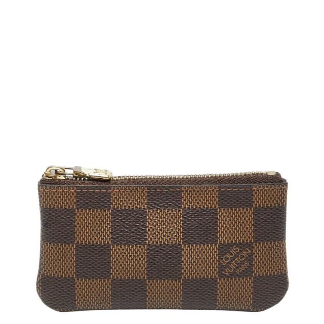 ルイ ヴィトン ダミエ ポシェット クレ コインケース キーケース N62658 ブラウン PVC レザー レディース LOUIS VUITTON 【中古】