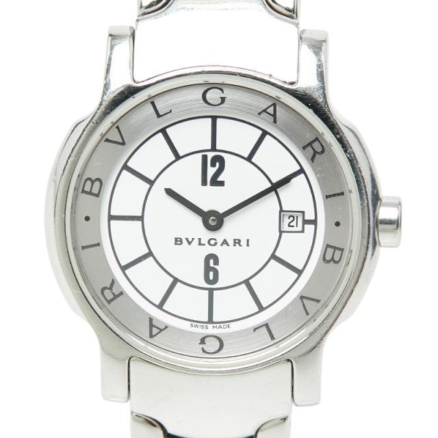 ブルガリ ソロテンポ 腕時計 ST29S クオーツ ホワイト文字盤 ステンレススチール レディース BVLGARI 【中古】