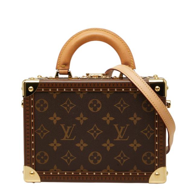 ルイ ヴィトン モノグラム プティット ヴァリーズ ミニ トランク ハンドバッグ ショルダー 2WAY M20468 ブラウン LOUIS VUITTON 【中古】