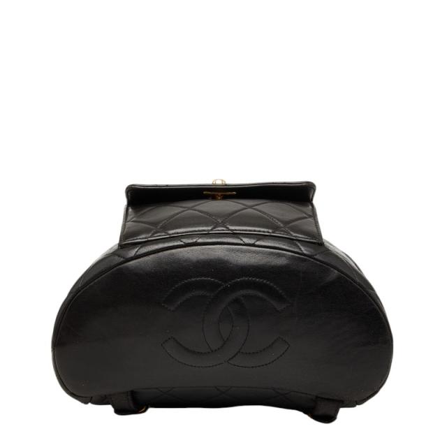 シャネル マトラッセ ココマーク チェーン リュック デイパック バックパック ブラック ラムスキン レディース CHANEL 【中古】_2