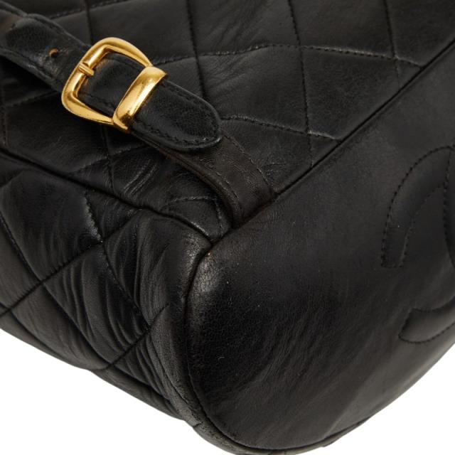 シャネル マトラッセ ココマーク チェーン リュック デイパック バックパック ブラック ラムスキン レディース CHANEL 【中古】_6